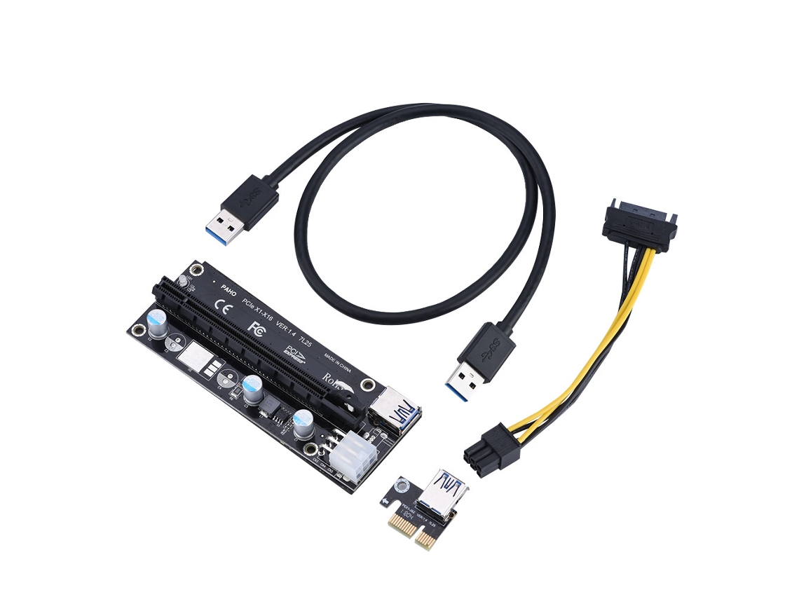 Cabo De Extensão (pci-e X1 Para X16 6p Fonte De Alimentação)