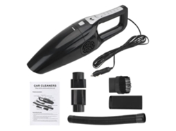 Preto Mini Aspirador de Pó para Carro de Dupla Utilização 12V 120W Alta Sucção Portátil