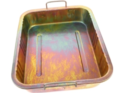 Bandeja de aço para mangueira e tanque de óleo do motor para drenagem de óleo.