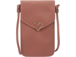 Bolsa De Ombro Para Celular Feminina - Bolsa Transversal Compacta - Rosa Escuro