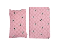 Conjunto De Ferramentas De Unhas Almofada Para Mão Repouso De Braço Pé Cuidado Com Unhas Plegável Lavável Rosa Abelha