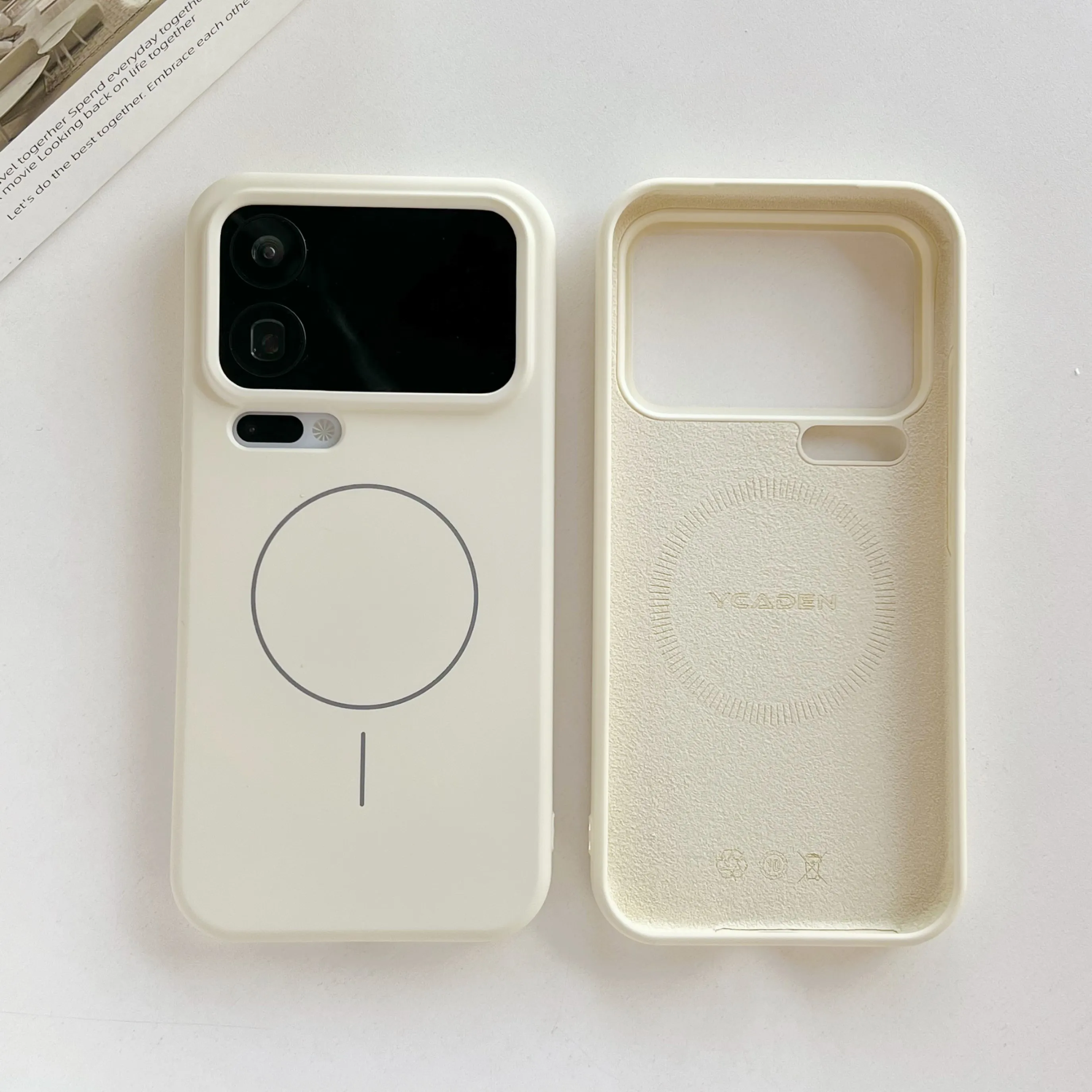 Capa Protetora De Silicone Líquido (branca Para Xiaomi 13 Ultra), Resistente A Impactos, Magnética E Compatível Com Carregamento Sem Fio.