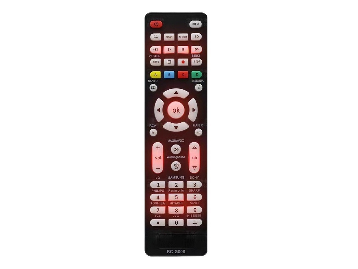 Controlo Remoto Tv Para Sony Rc-g008 (peças De Reposição, Versão Com Iluminação De Fundo) Cuich
