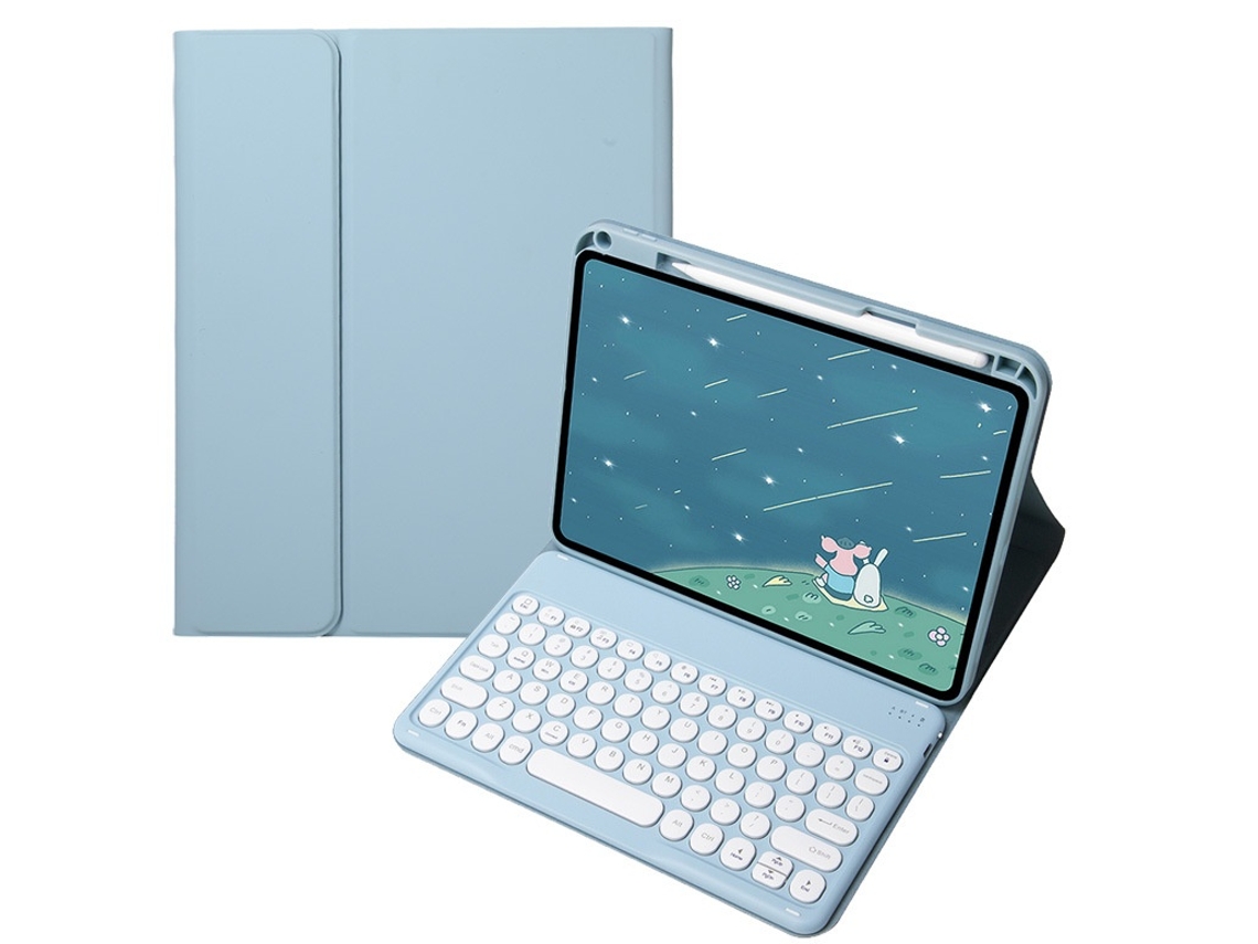 Lurelia Capa Com Teclado Bluetooth Para Huawei Matepad Air12 Chapéu Redondo Comum, Layout Pt, Azul