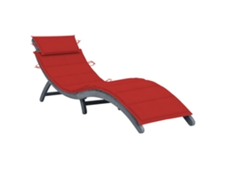 Sun Lounger, Sun Loungers Vidaxl Cinzeto Madeira De Acácia (n/a)