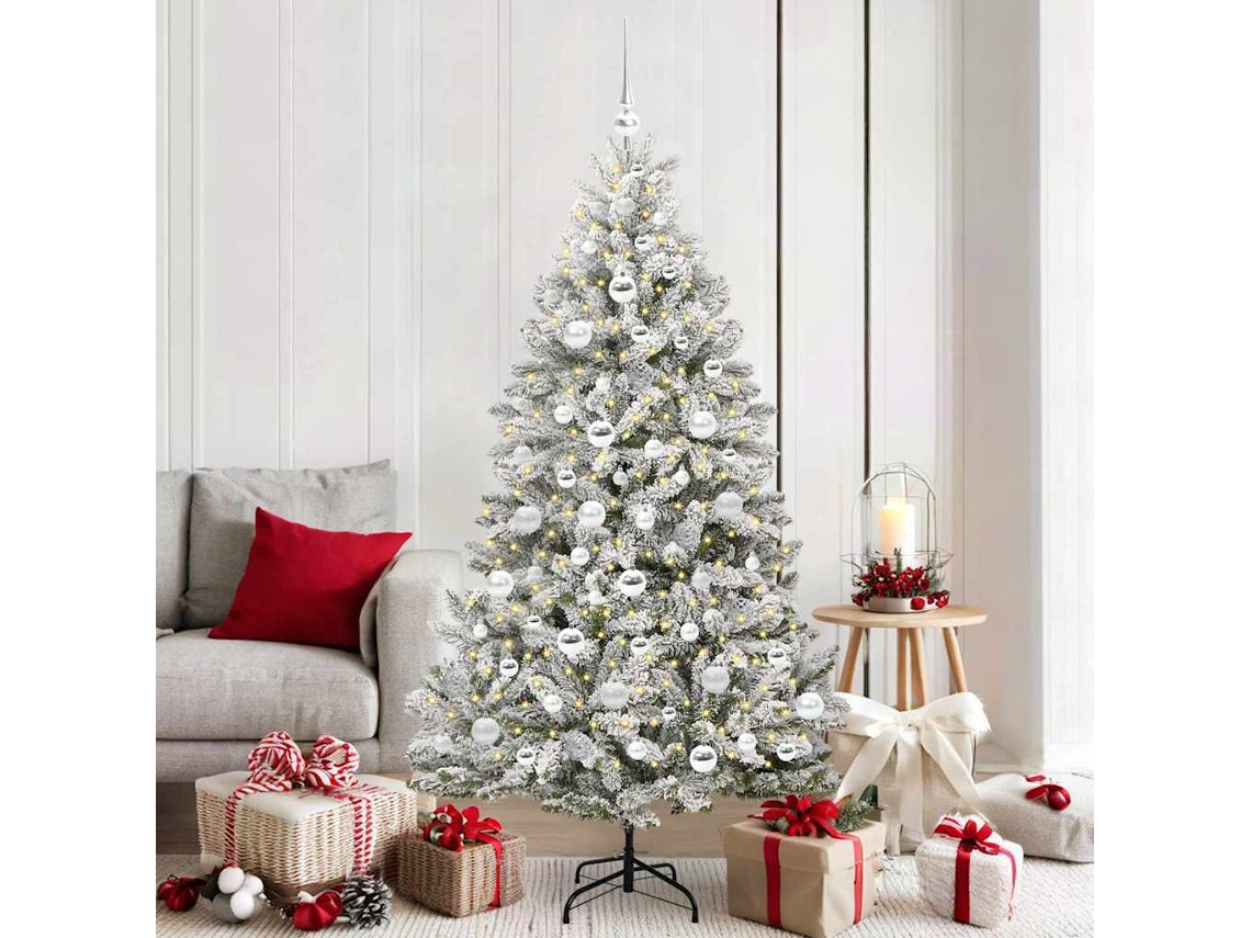 Vidaxl Árvore De Natal Artificial 180 Cm 300 Led Branco Quente