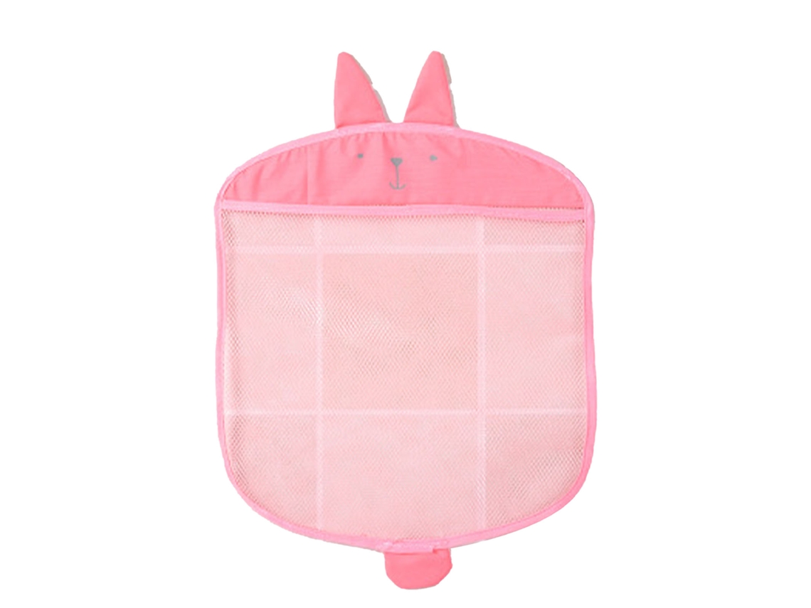 Mali sacola de Malha para Banheiro com Ventosa Drenagem Rápida Personagem Animado Rosa