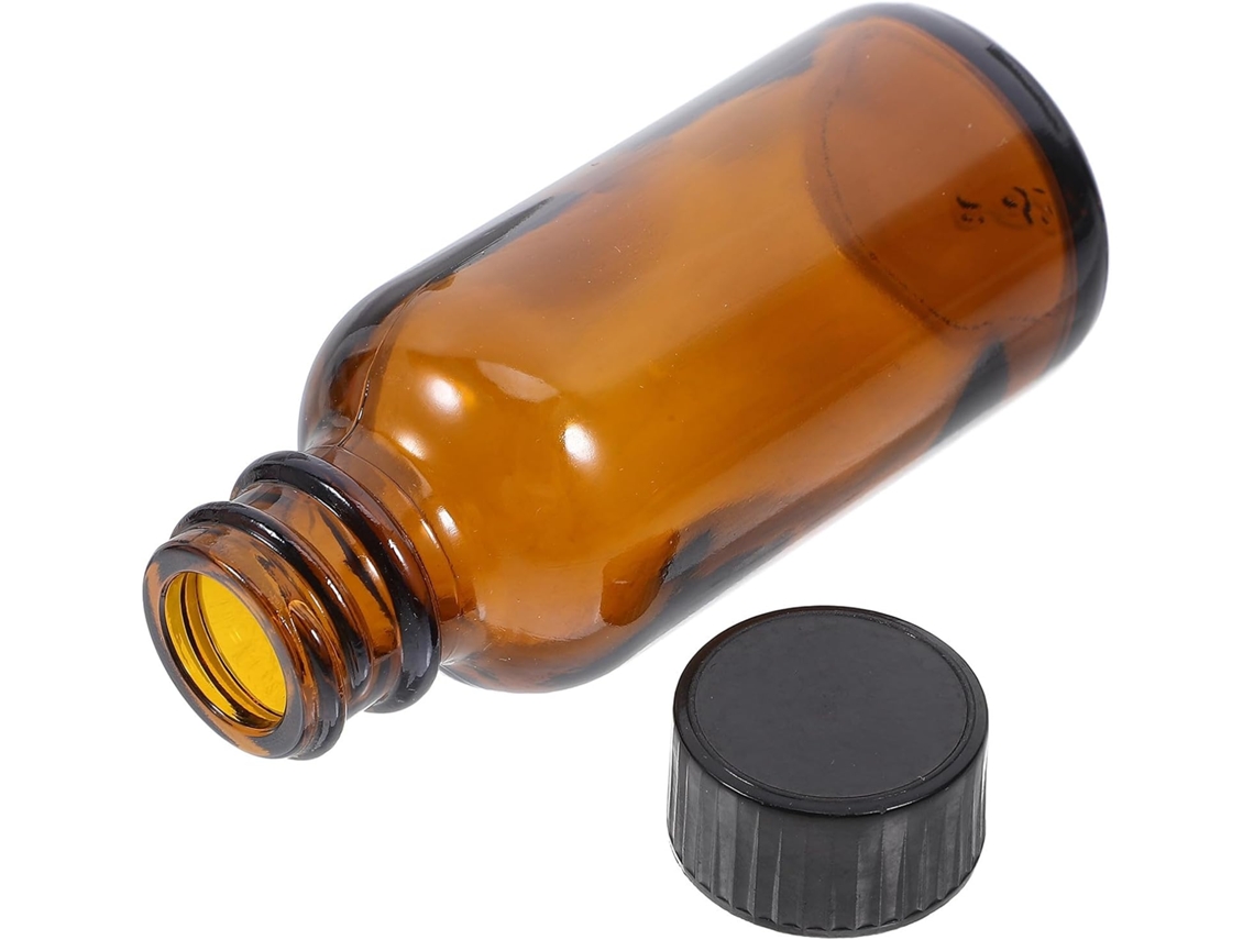Frasco De Vidro Âmbar De 30 Ml Para Remédios E Líquidos, Recipiente Vazio Multiuso