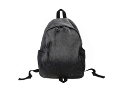 Mochila Escolar Requintada, Versátil, Em Jeans, Com Zíper, Grande Capacidade, Ideal Para Presentear No Dia Dos Namorados, Na Cor Preta.