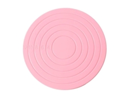 Mesa Giratória Redonda de 14 Cm de Cor Rosa em Plástico de Qualidade Alimentar para Bolos Prato de Decoração