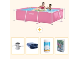 Piscina com Estrutura Retangular 220x150x60 Cm 5 peças Scb116 INTEX
