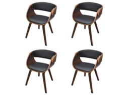 Dining Chair, Dining Chairs Vidaxl Marrom Couro Artificial (n/a)