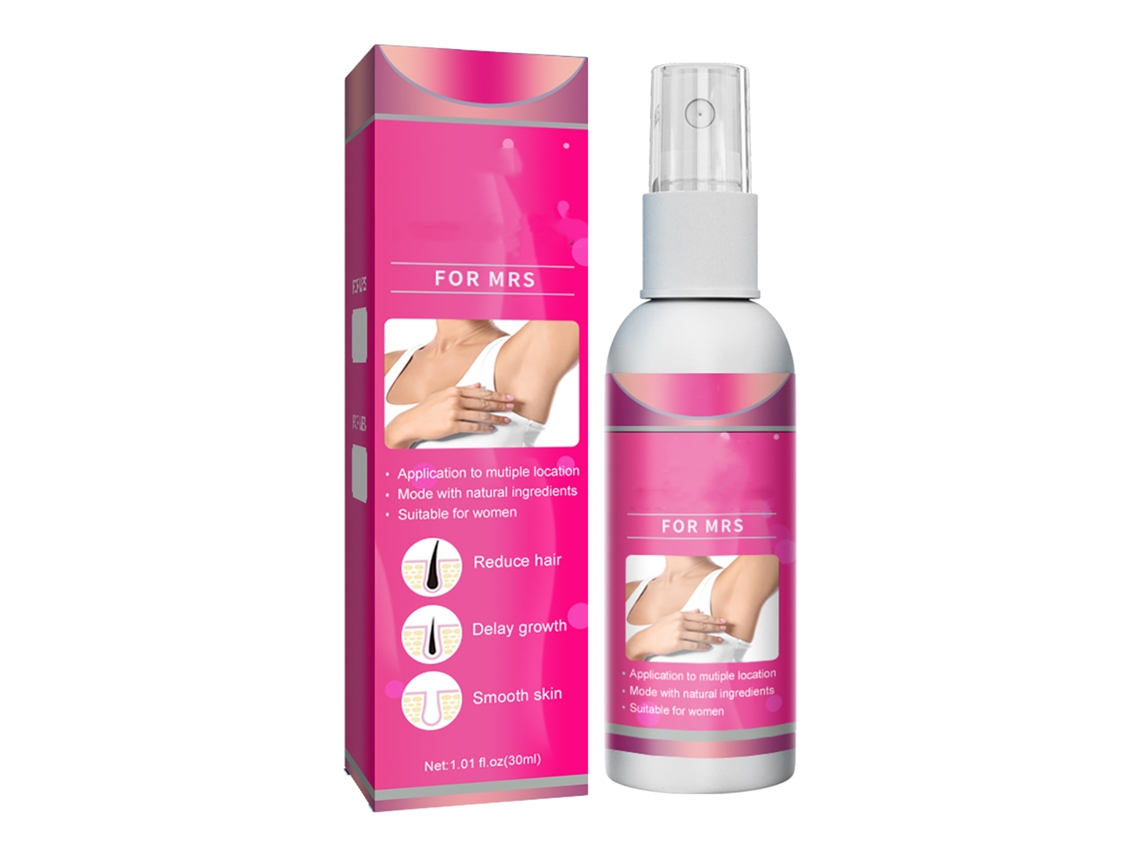 Spray Depilatorio Painless Inhibidor De Crecimiento Suave Portátil Para Piernas Brazos 30ml Mujer