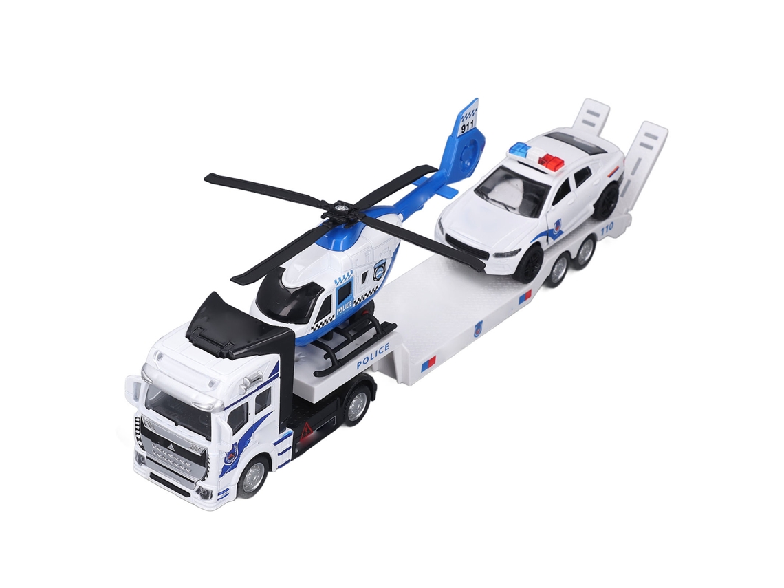 Primerox caminhão de Carroceria Plana com Trailer e Avião Brinquedo de Transporte para Interior e Exterior