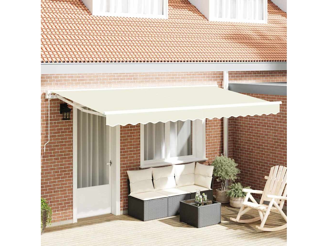 Vidaxl Estrutura De Toldo Creme 350 X 200 Cm