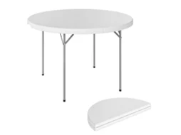 Mesa Dobrável de Camping Portátil com Bancada HDPE Mantos Antiderrapantes 120x120x74 cm S/MARCA