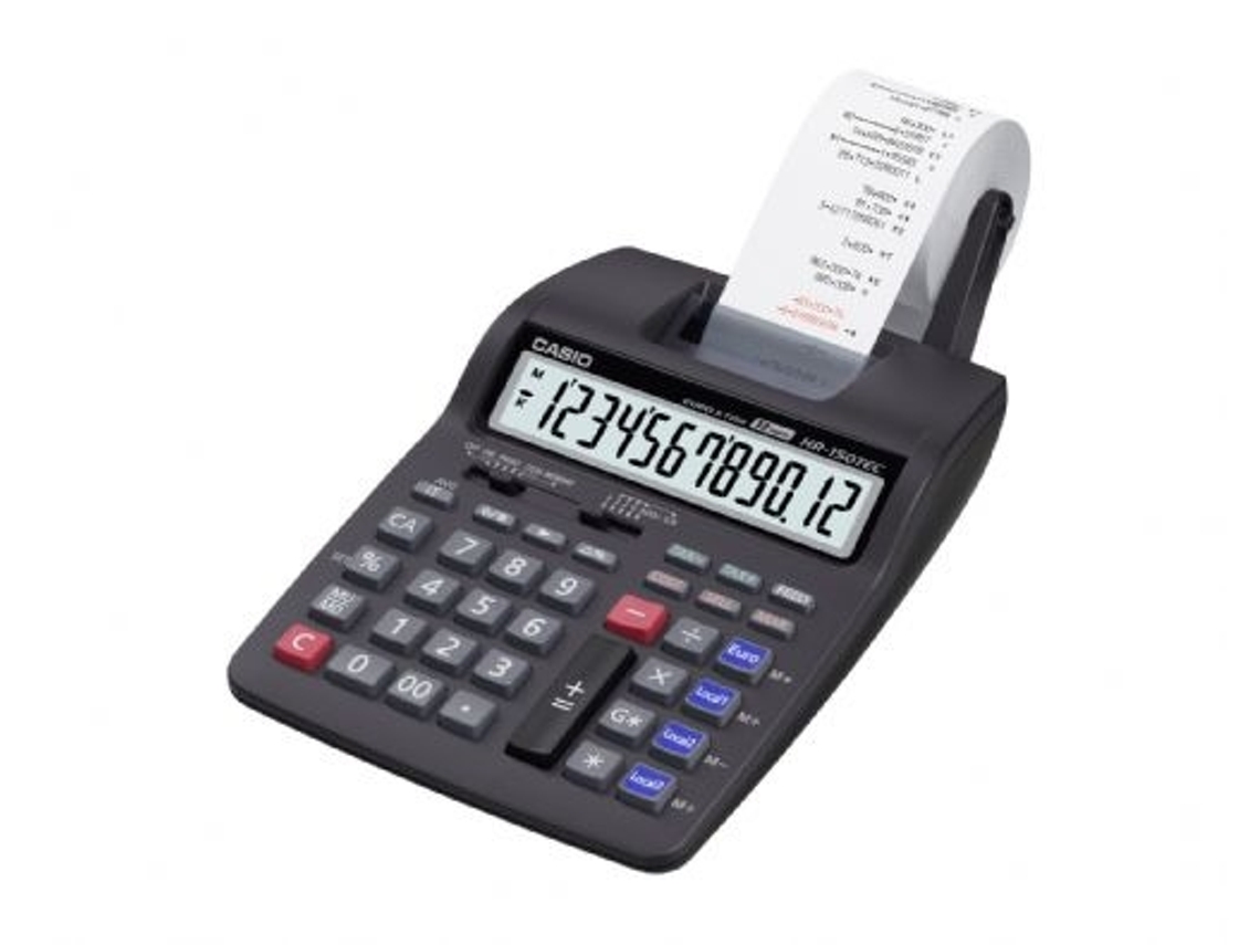 Calculadora com Impressão CASIO HR-150TEC (12 dígitos)