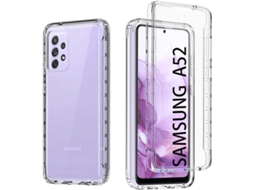 Película de Ecrã Antiqueda para Samsung Galaxy A52 HONGWE. Pele Sintética Transparente