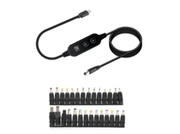 Cabo Usb-c Pd 100w Para Dc5525 5,5 X 2,5 Mm, Saída 5-20v, 28 Fichas