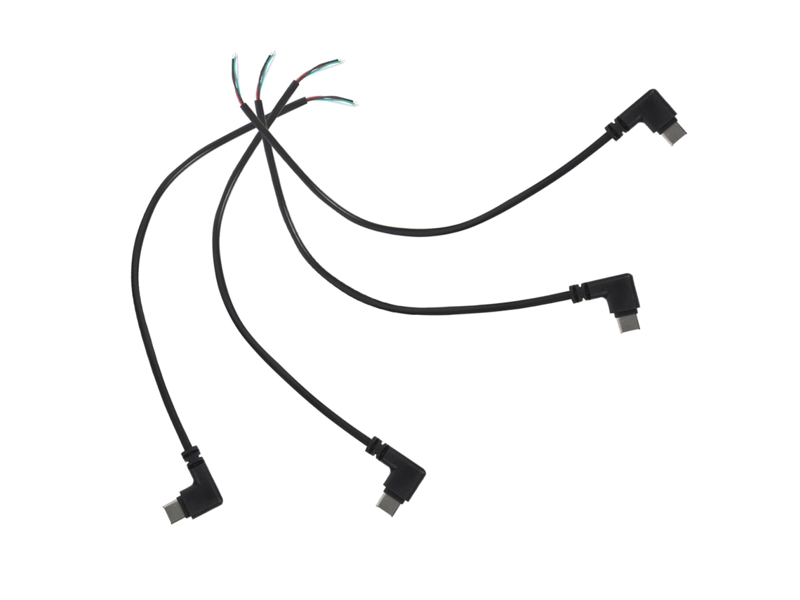 Cabo De Pvc Resistente, Pacote Com 4 Unidades, Conector Usb Tipo C