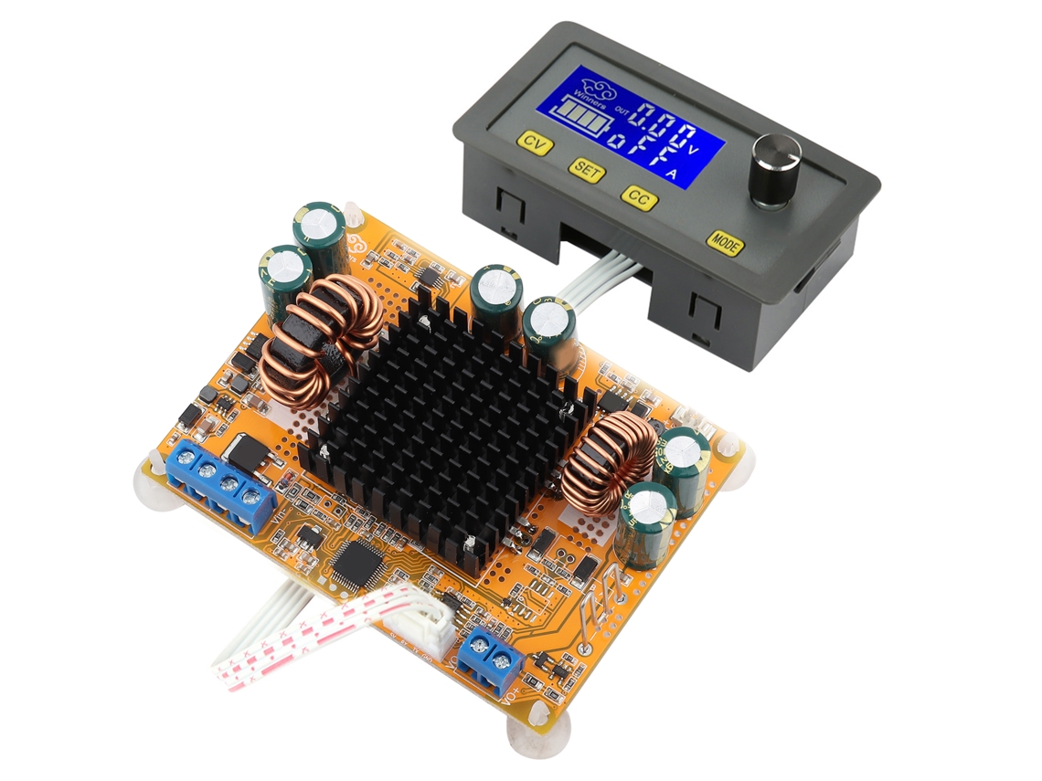 Módulo Conversor Dc dc Automático Step up Step down 5a Lcd Digital Regulável
