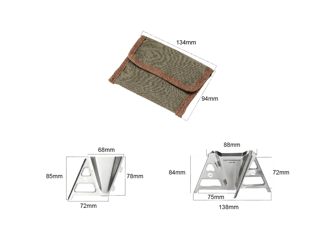 Suporte de Filtro de Café de Aço Inoxidável Reutilizável | S/MARCA