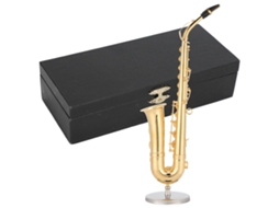 Miniatura Saxofone Decorativa Instrumento Musical 19cm