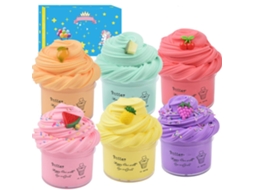 Ats kit de Argila Mantequilla 6 Piezas 100ml, Brinquedos de Argila Diy para Meninos e Meninas, Brinquedos para Aliviar o Estresse