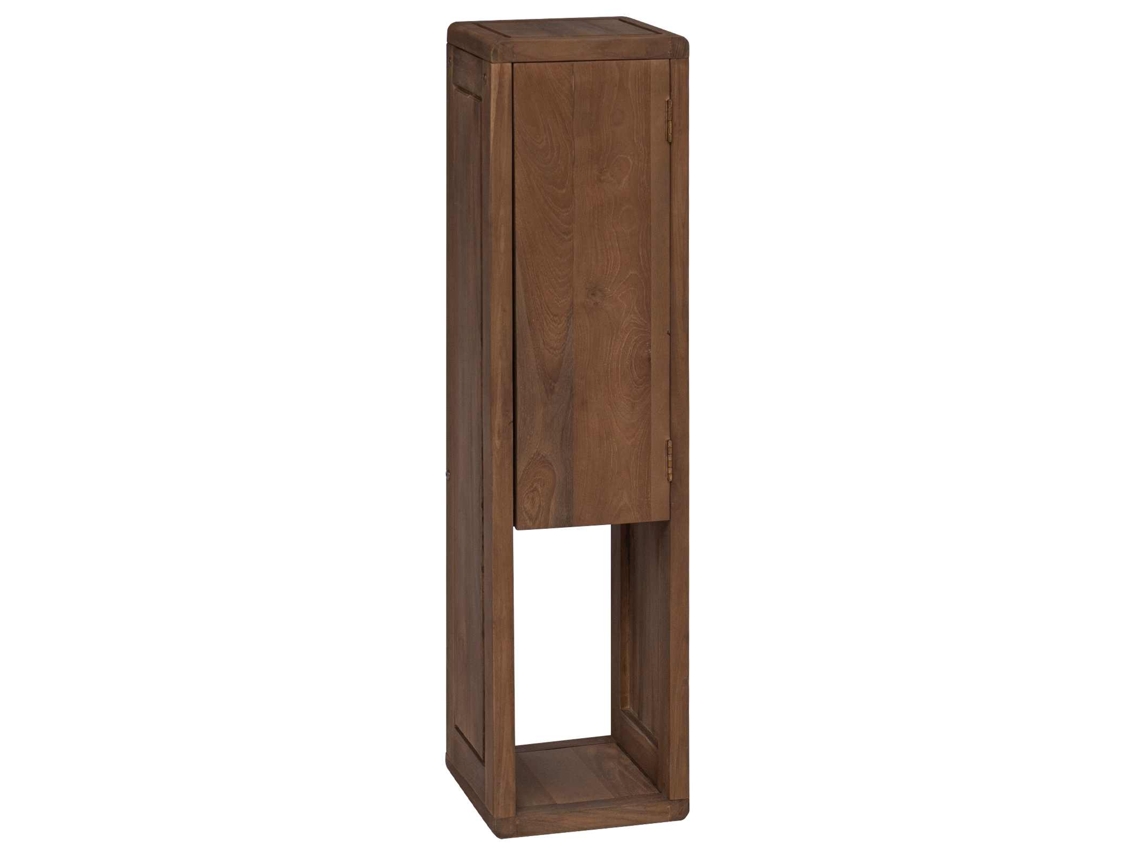 Vidaxl Armário Lateral De Banheiro Natural 25 X 25 X 100 Cm