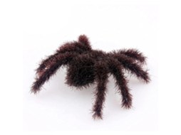 Laxiscreed Aranhas Flocked De Halloween, Pack De 6 Em Castanho Para Decoração Assustadora