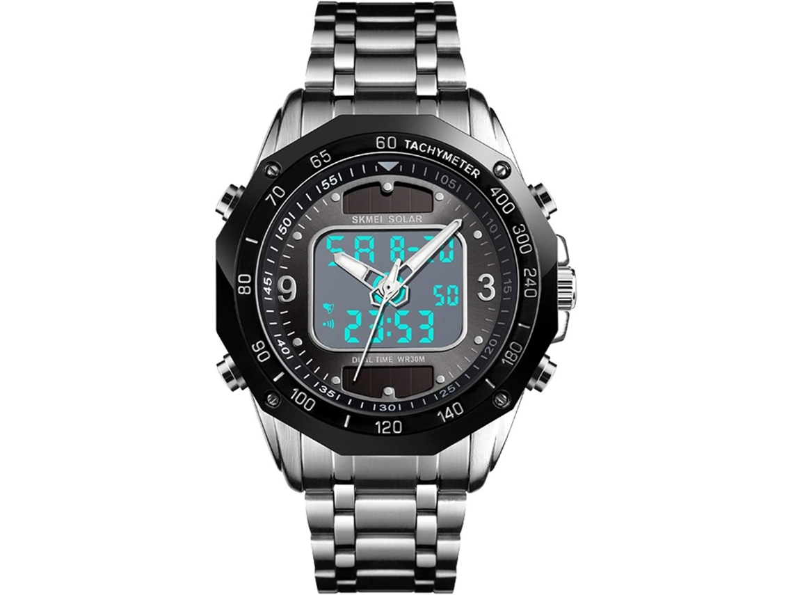 Lurelia Relógio Digital Desportivo, Visor Digital, Led, Cronómetro, Alarme, Data/calendário, 12/24h, Luminoso, Resistente À Água 30m, Azul