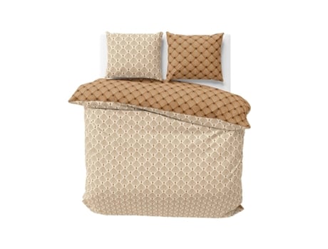 Conjunto de cama em poliéster 240 x 220 cm - Bege M'DECO