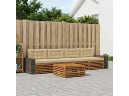Vidaxl Conjunto De Sofás Para Exterior 5 Pcs Natural E Bege