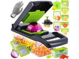 Cortador De Legumes Multifuncional 16 Em 1, Mandolina Profissional Para Cozinha, Cortador De Legumes Manual Com 8 Lâminas Substituíveis