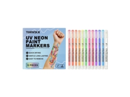 Caneta Neon LAXISCREED para Pintura Facial e Corporal, Cores Radiantes para Festas e Eventos