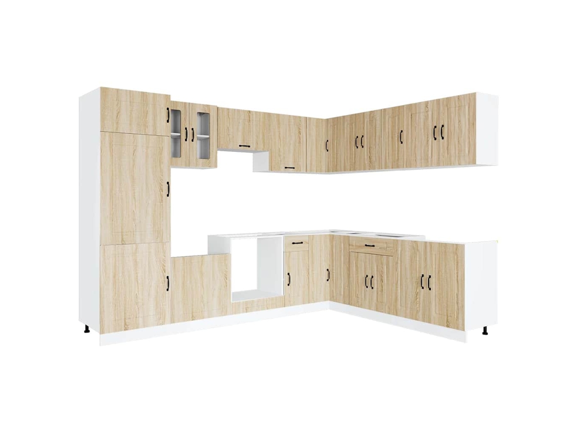 Conjunto de 14 armários de cozinha Sonoma Carvalho - EXCLUSIVO DA MAISON