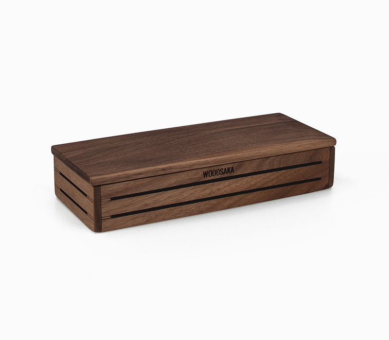 Porta-Canetas WOODSAKA Horizontal 3Line com Coperchio Nogueira