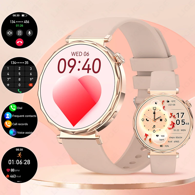 Smartwatch MDUG com Tela HD de 2,01 Polegadas, Oxigênio no Sangue e Chamadas Bluetooth (pulseira de Malha Preta)