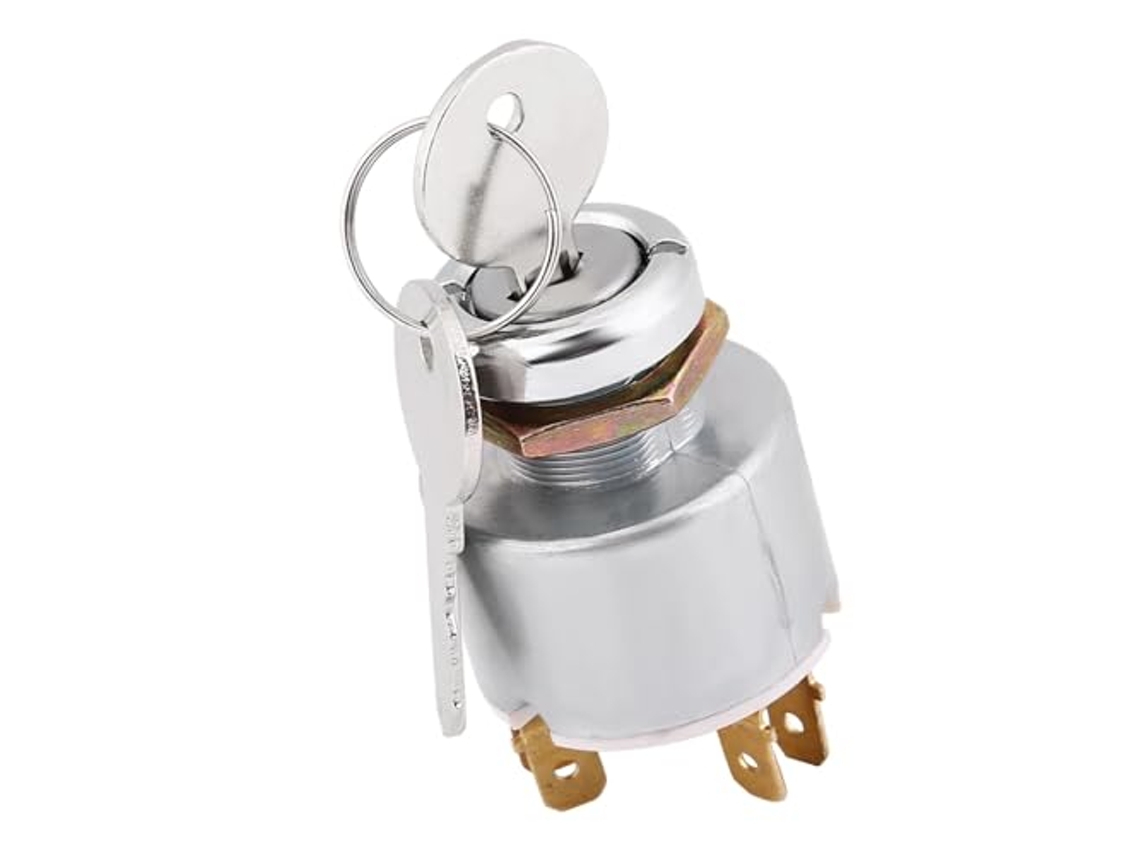 Interruptor De Ignição Para Carro Acessórios De Carro 3 Posições Liga/desliga 12v Universal Prata Dureforward