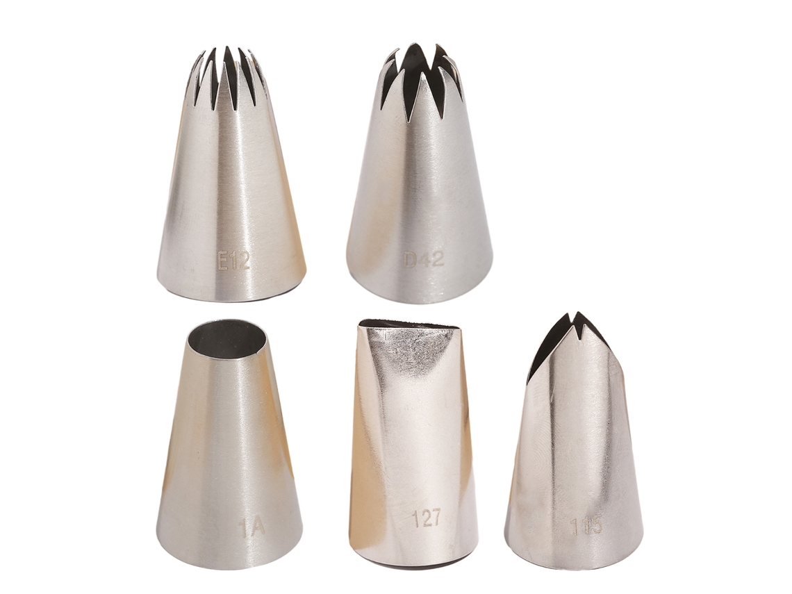 Conjunto de Bicos de Decoração Grande Aço Inoxidável para Bolos e Biscoitos RNEMITERY
