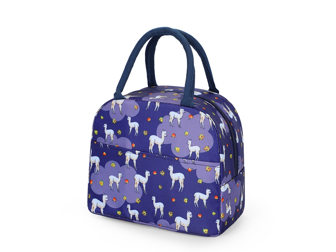 Bolsa Térmica Para Almoço Com Estampa De Desenho Animado (alpaca), Ideal Para Piqueniques E Viagens.