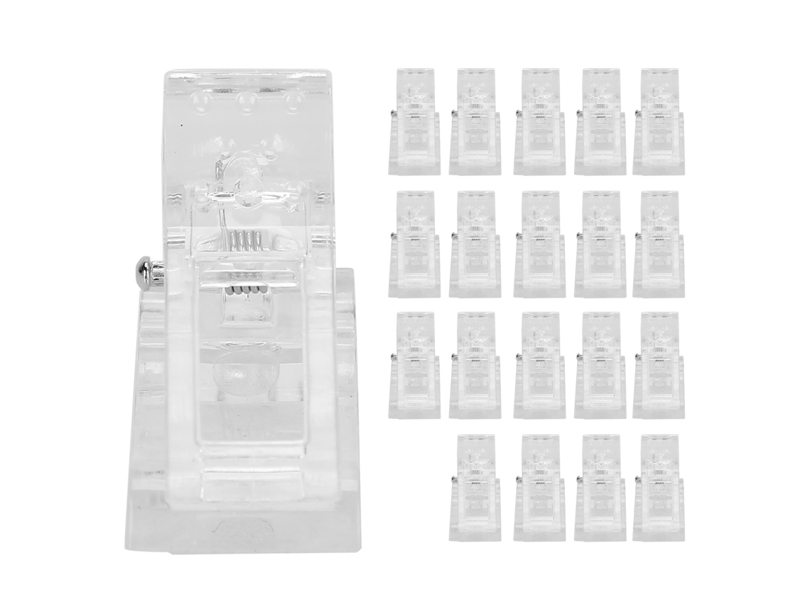 20pcs Clip Para Fixar Pontes De Unha Clamp De Resina Poliéster Ferramenta De Manicure