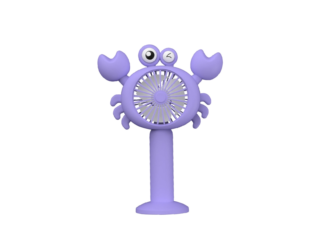 Ventilador Portátil Usb Recarregável Mini Roxo para Viagem