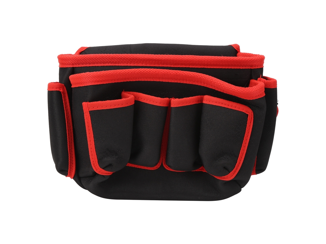 Bolsa De Cintura Multifuncional Para Ferramentas Reparo, Com Vários Bolsos, Organizador De Ferramentas Para Uso Externo(borda Vermelha)