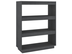 Book Cabinet, Book Cabinets Vidaxl Cinzeto Madeira De Pinho (n/a)
