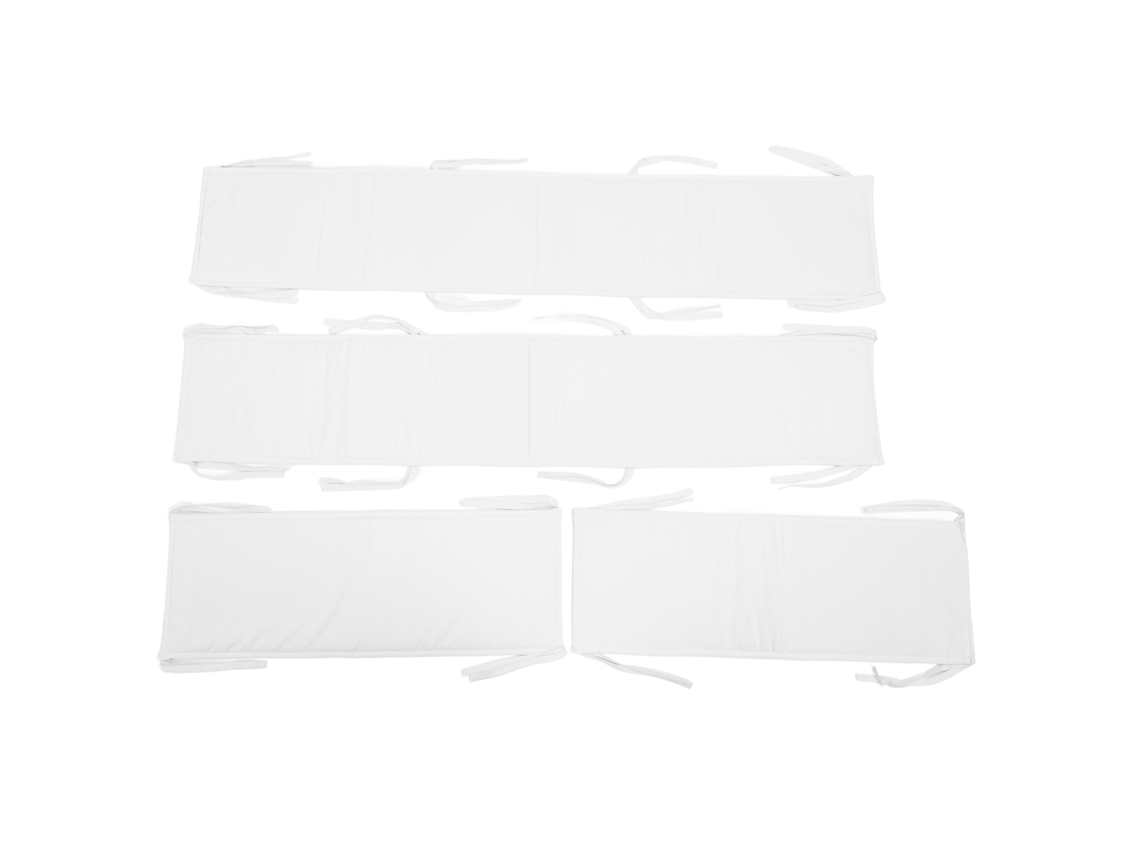 Mali 4pcs Bumpers para Berço de Bebê Acolchoados Proteção Contra Colisões Transpiraveis Branco