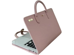 Capa Protetora Para Laptop De Poliuretano Rosa Com Alça, Capa Protetora Para Laptop De 14 Polegadas Brilvibera