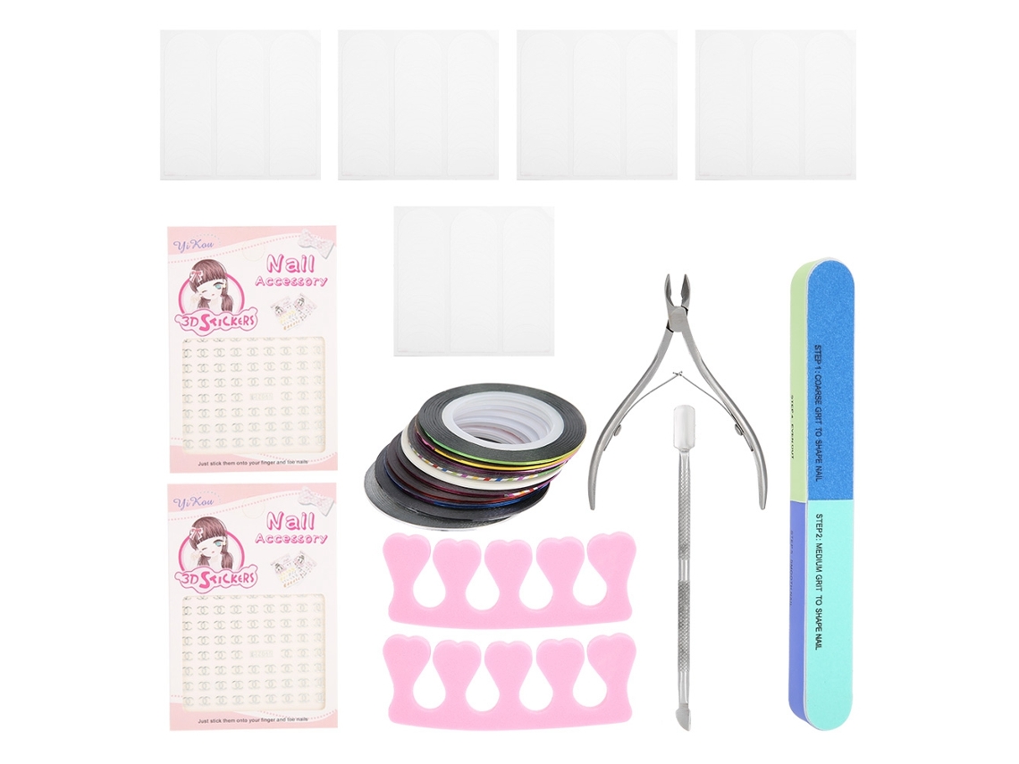 Kit De Manicure E Pedicure Com Cortador De Pele Morta, Lixa, Separador De Dedos E Ferramentas Profissionais