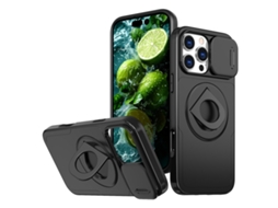 Capa Zruxe Compativel Com Iphone 16 Pro (camshield - Magsafe - Ring Holder - Armor - Preto)