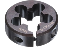 Matriz De Rosqueamento Redonda Quarkzman M17 X 1 Passo Métrico 38mm Od Ajustável Reta Aço Rápido (hss)